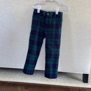 Janie and Jack black watch plaid slacks